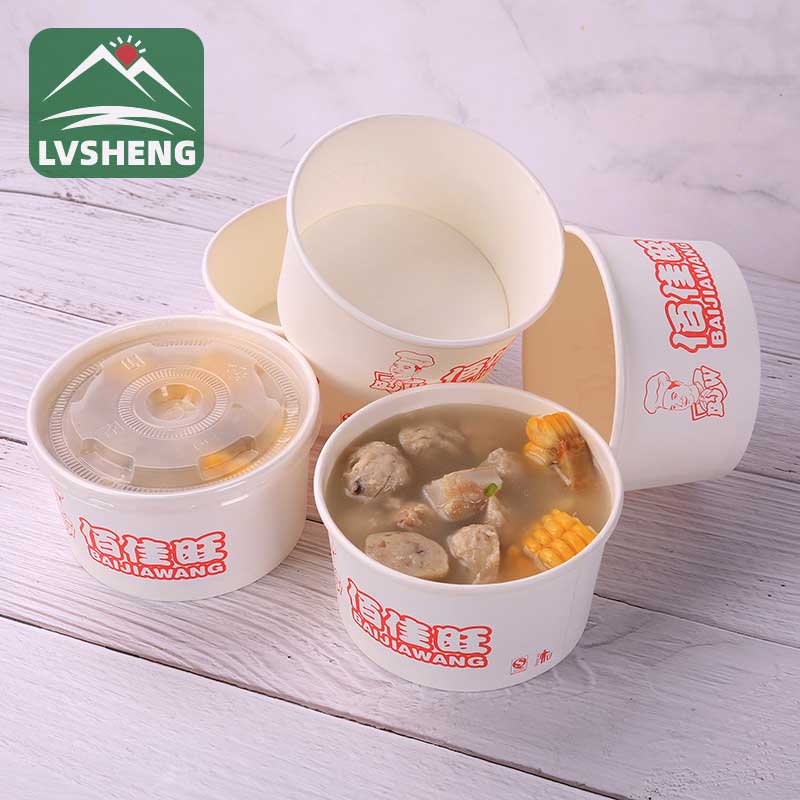 350ml Kraft Paper Soup သုပ်ပန်းကန်လုံးအဖုံး