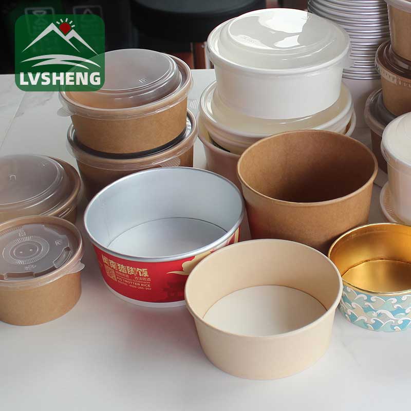 အရည်အသွေးမြင့် Kraft Pla Paper Salad Bowl တခါသုံးပါ။