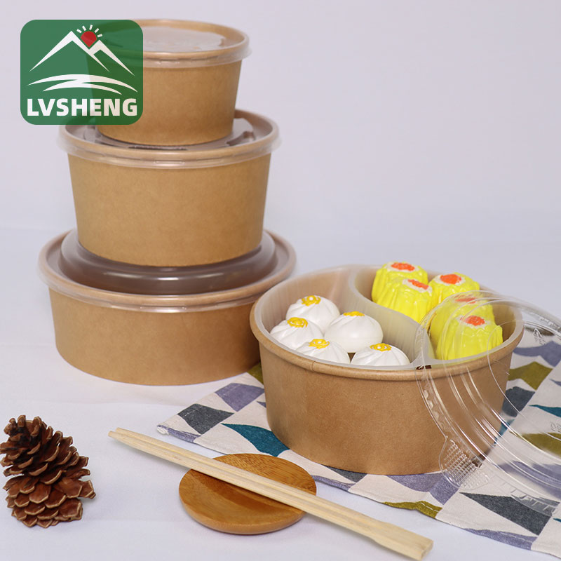 Kraft Paper Bowls အစားအသောက်ထုပ်ပိုးခြင်း။