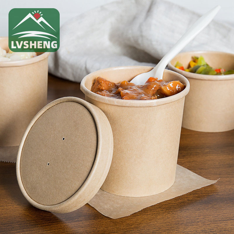 Kraft Paper Soup Bucket ၊