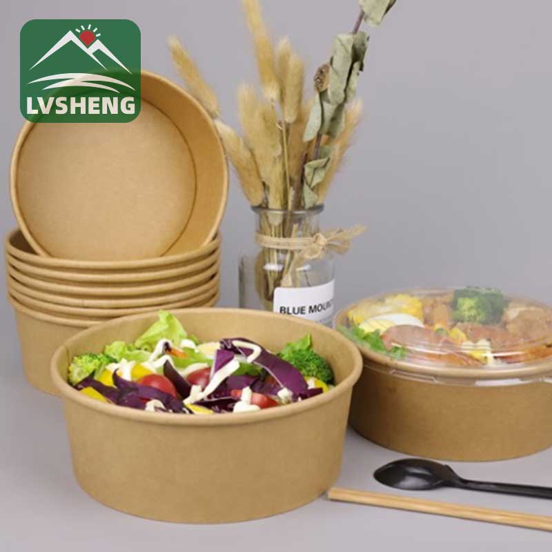 စက္ကူအဖုံးနှင့်အတူ Kraft Salad ပန်းကန်